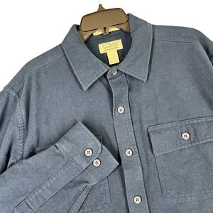 L.L. Bean Traditional Fit Chamois Cloth Outdoor Work Shirt Mens L Reg